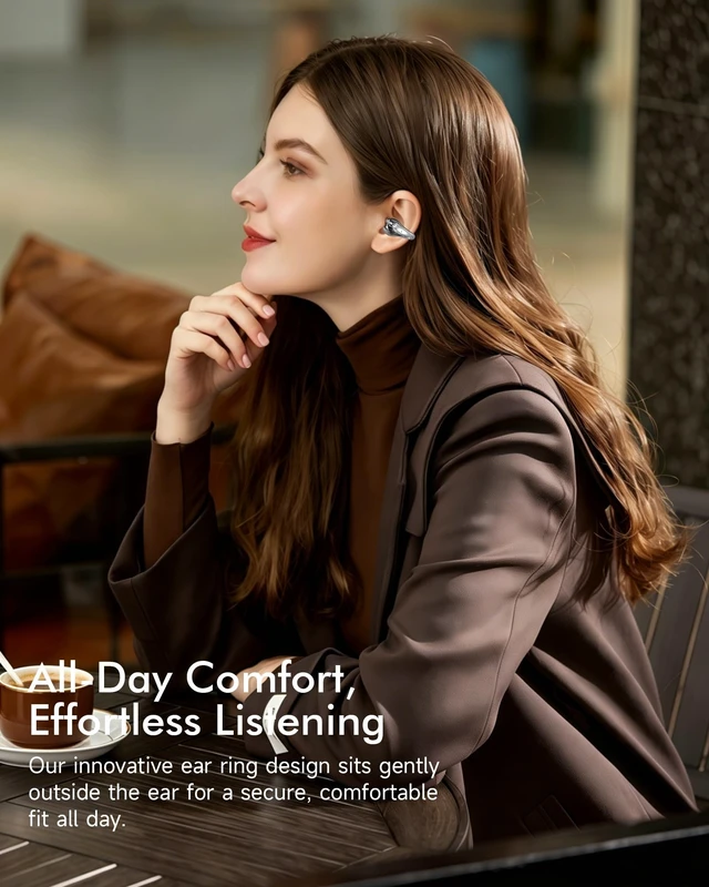Alt view image 2 of 5 - Ultra Open Ear Earbuds, Clip On Wireless Ear Buds, Lightweight Headphones