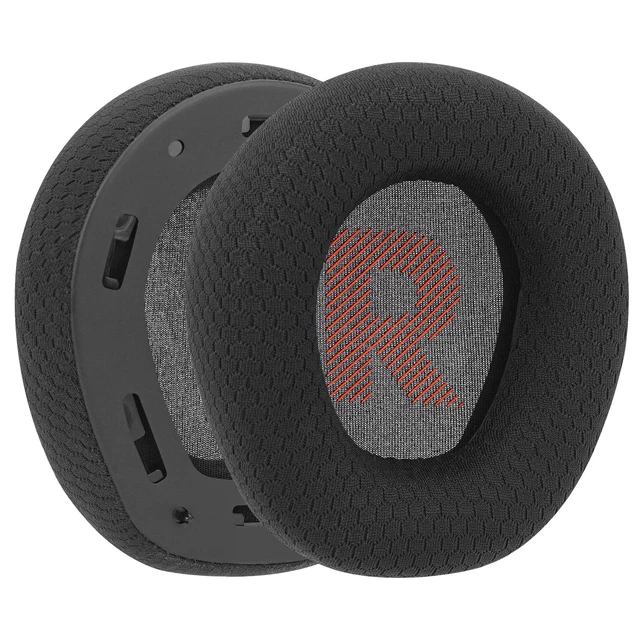 Alt view image 2 of 5 - Geekria Comfort Mesh Fabric Replacement Ear Pads Compatible with JBL Quantum 100 Headphones, Soft & Comfortable Ear Cushions Repair Parts (Black)