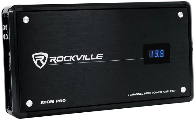 Main image of Rockville Atom P60 2 Channel Car/ATV Amplifier, 1200W RMS, 4800W Peak
