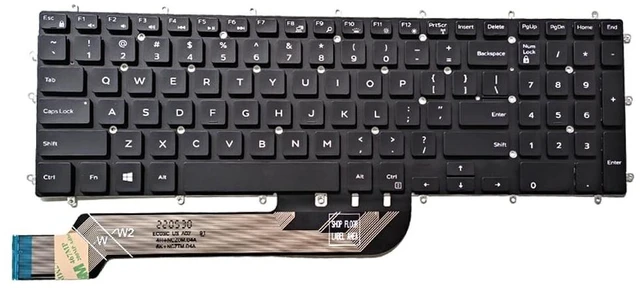 Main image of Laptop Keyboard with White Backlit Replacement for Dell G3 3500 3579 3590 3779 G5 5500 5587 5590 G7 7590 7588 7790 Series Gaming Notebook(White Print)