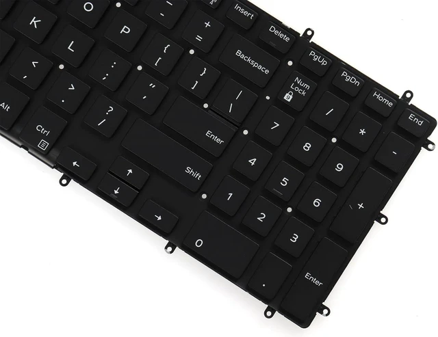 Alt view image 4 of 5 - Laptop Keyboard with White Backlit Replacement for Dell G3 3500 3579 3590 3779 G5 5500 5587 5590 G7 7590 7588 7790 Series Gaming Notebook(White Print)