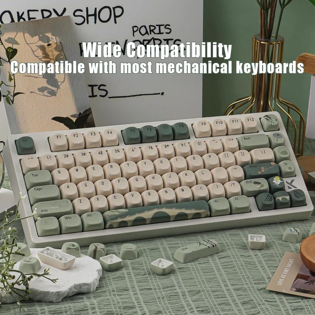 Alt view image 4 of 5 - Sunzit Green MOA Profile Keycaps, PBT Keycap-Spring Tea