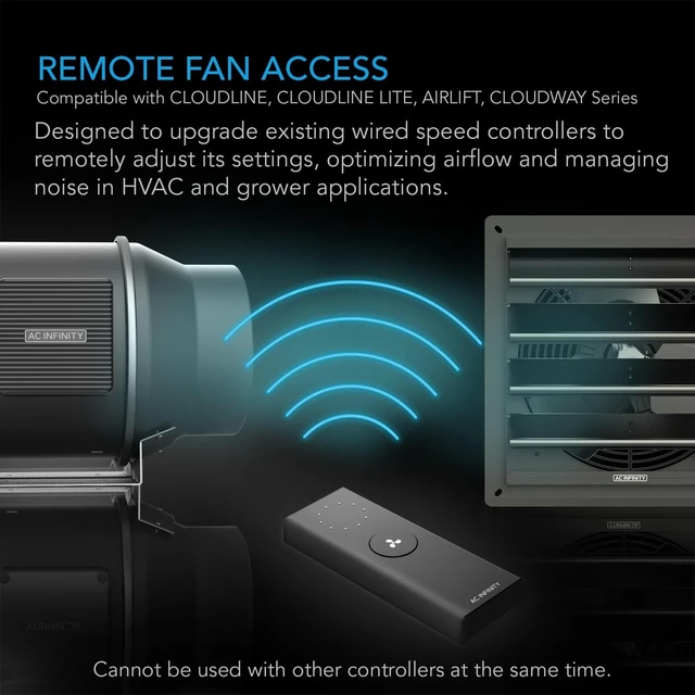 Alt view image 2 of 5 - AC Infinity Controller 63, Wireless Remote Controller with 10 Fan Speeds