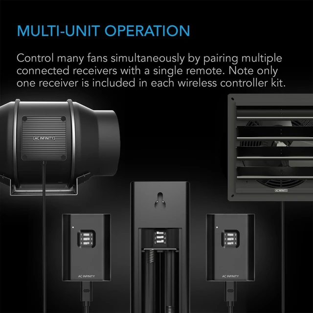 Alt view image 4 of 5 - AC Infinity Controller 63, Wireless Remote Controller with 10 Fan Speeds