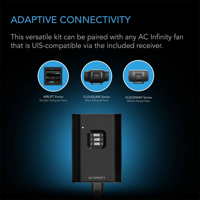 Alt view image 5 of 5 - AC Infinity Controller 63, Wireless Remote Controller with 10 Fan Speeds