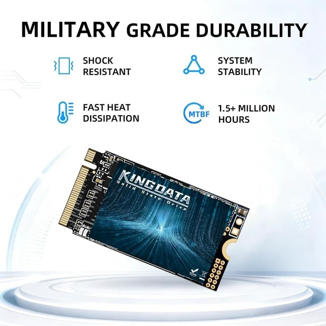 Alt view image 3 of 5 - KINGDATA M.2 2242 SSD 128GB 3D NAND TLC PCIe 3.0x4 NVMe 22x42mm