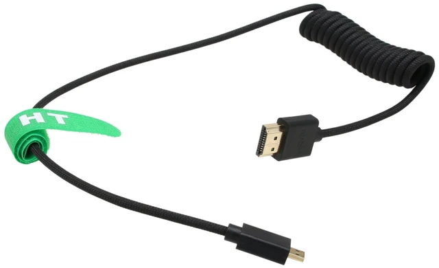 Alt view image 3 of 5 - HangTon Micro HDMI to HDMI 4K 8K 60p Cable for Canon R6 R6II R5C R5 R10 R7 Sony ZVE-10 A7C A7RIV A7RIII A7S2 Lumix S5 S9 GH4 Camera ATOMOS Ninja V Ultra SmallHD Cine Indie Monitor, Type A D Black 50cm