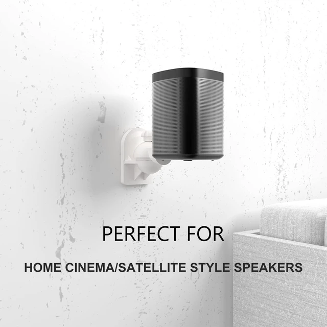 Alt view image 2 of 5 - WALI Speaker Wall Mounts, Bookshelf Speaker Wall Mount Brackets, Surround Sound Speakers Mounts, Hold up to 7.7 lbs, (SWM402-W), 4 Pack, White
