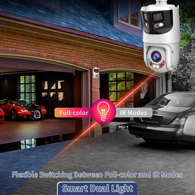 Alt view image 4 of 5 - GemaVision PTZ Camera 8+4MP 25x Smart Dual Light IP POE Panoramic PTZ Camera 180 Wide Angle Splicing,Support Auto Tracking,PTZ4E25X-T180