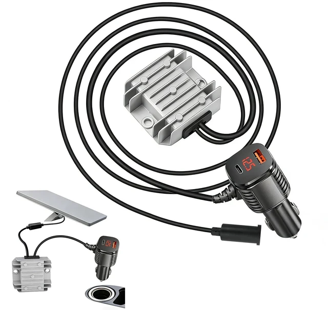 Main image of for Starlink Mini Car Adapter with Step Up Converter, Carsupro Cigarette Lighter Power Boost Adapter 10-28V to 30V 3.5A Power Cord with USB A, Type-C Ports and Voltmeter for Truck RV Marine