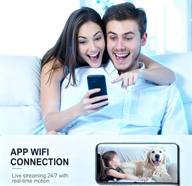 Alt view image 4 of 5 - YKJNH 2026 Powerless 4K HD Mini Security Camera, Wireless WiFi Indoor Nanny Cam with Night Vision, Motion Detection, Remote Viewing and 100 Days Battery Life