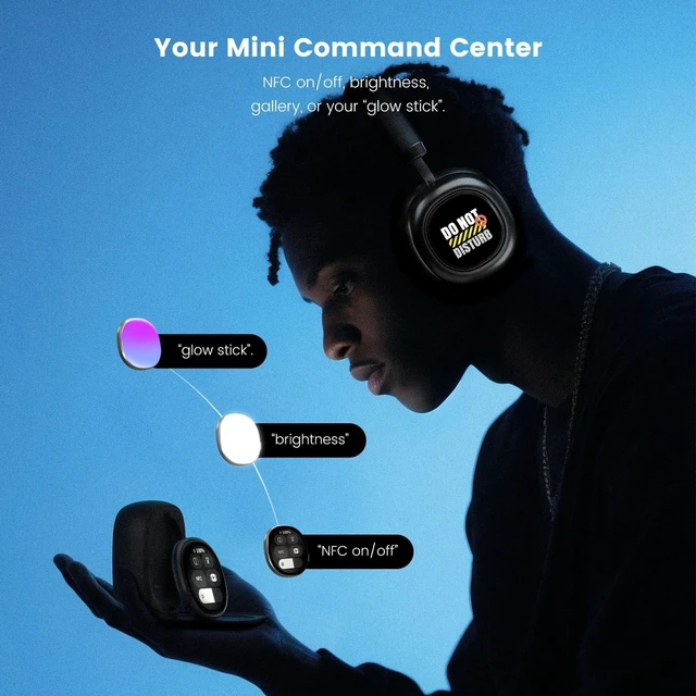 Alt view image 4 of 5 - MorningBlues VWS X1 Wireless Over Ear Bluetooth Headphones, Noise Cancelling Headphones with 40mm Jamo Drivers, Dual OLED Touchscreen, APP Control, 60H Playtime, Silver