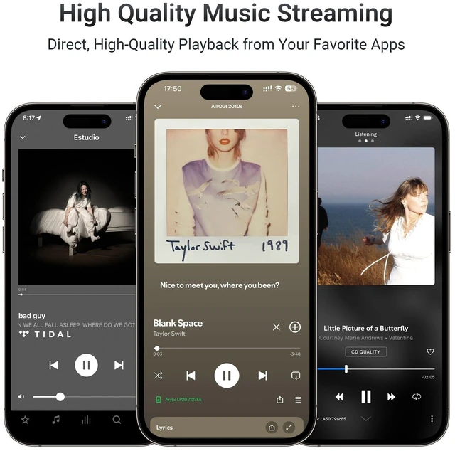 Alt view image 5 of 5 - Arylic LP20 Wireless Music Streamer with AirPlay 2, Google Cast & Spotify Connect, HiFi DAC Audio Receiver with AK4490EQ, Lossless Streaming, Support Siri & Google Assistant