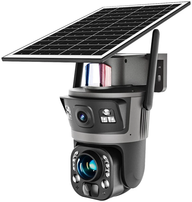 Main image of ESOE Ubox Dual-Lens 36X Optical Zoom Solar Security Camera, 6MP WIFI/4G Outdoor PTZ Camera with AI Human Detection, Two-Way Audio, Color Night Vision, Cloud & TF Card Storage (WiFi)