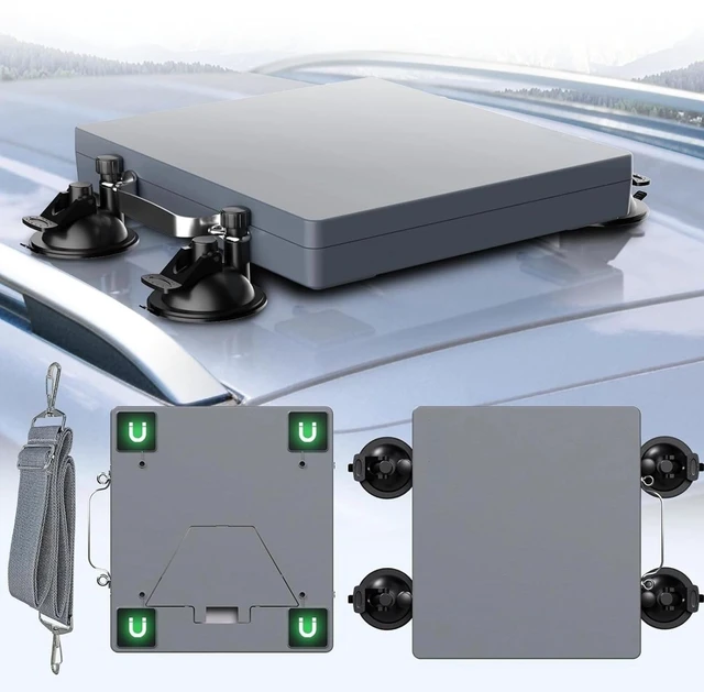 Main image of Mini Satellite Dish Suction Cup Mount, 200lbs Magnet Bases 4 Suction Cups