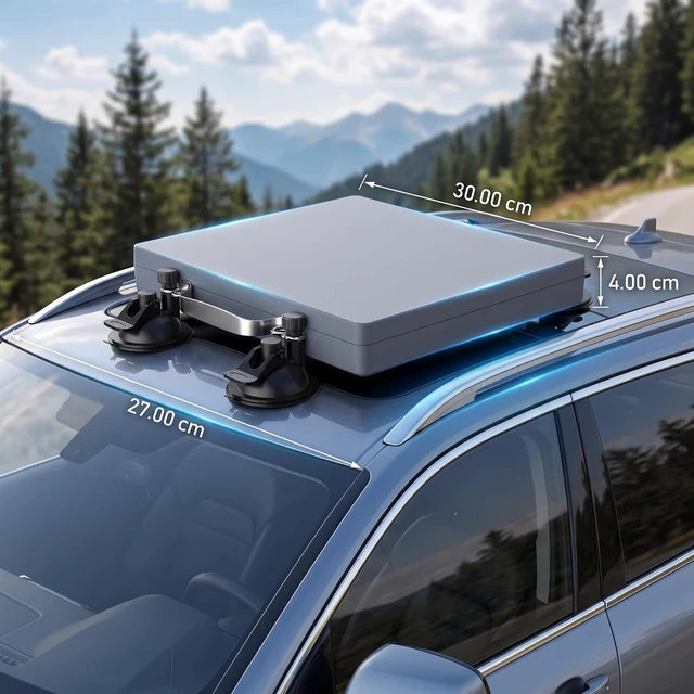 Alt view image 5 of 5 - Mini Satellite Dish Suction Cup Mount, 200lbs Magnet Bases 4 Suction Cups