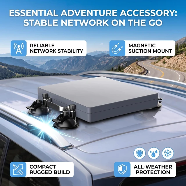 Alt view image 3 of 5 - Mini Satellite Dish Suction Cup Mount, 200lbs Magnet Bases 4 Suction Cups