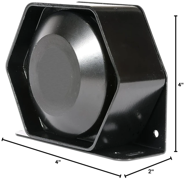Alt view image 4 of 4 - Ledqusa Frightener 100 Watt Vehicle Siren Speaker for High Performance Speakers System - Compact Speaker