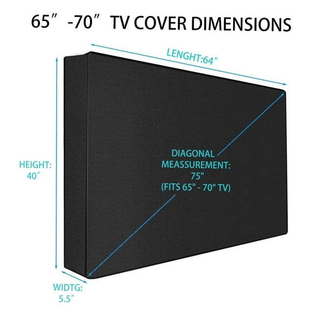 Alt view image 2 of 5 - Waterproof Outdoor TV Covers for 65 to 70 inches Outside TV, Flat TV Cover