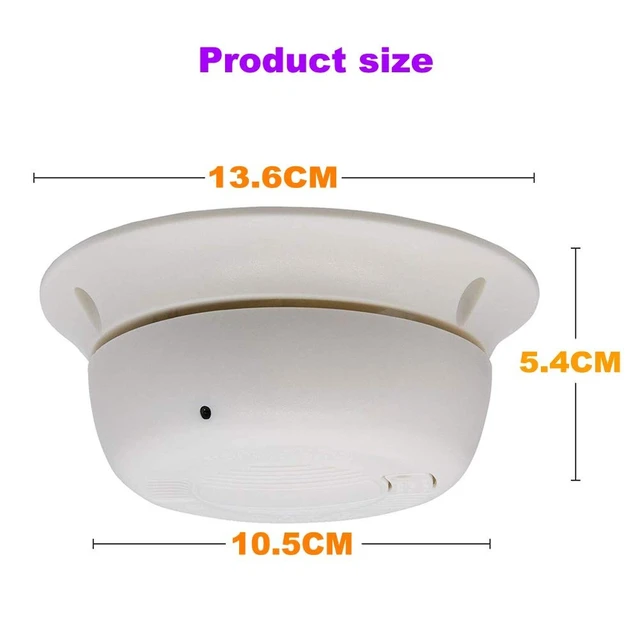 Alt view image 2 of 4 - NK Indoor PoE 5mp IP Security Camera,5mp Smoke Detector Type IP Camera,Plug&Play,App View