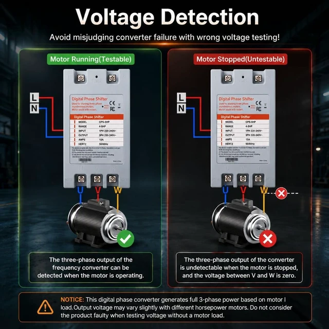 Alt view image 3 of 5 - HoldwellS Digital Phase Converter-5HP 15A 220V Single to 3 Phase Converter