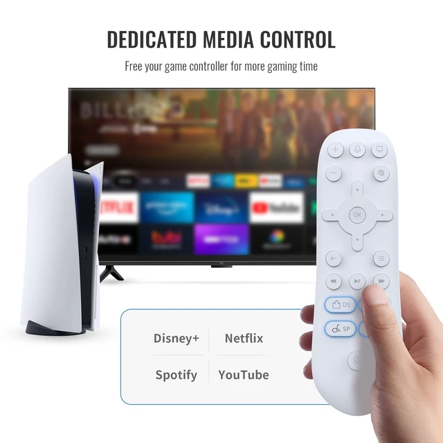 Alt view image 3 of 5 - JDDWIN Media Remote Control Compatible with PlayStation 5