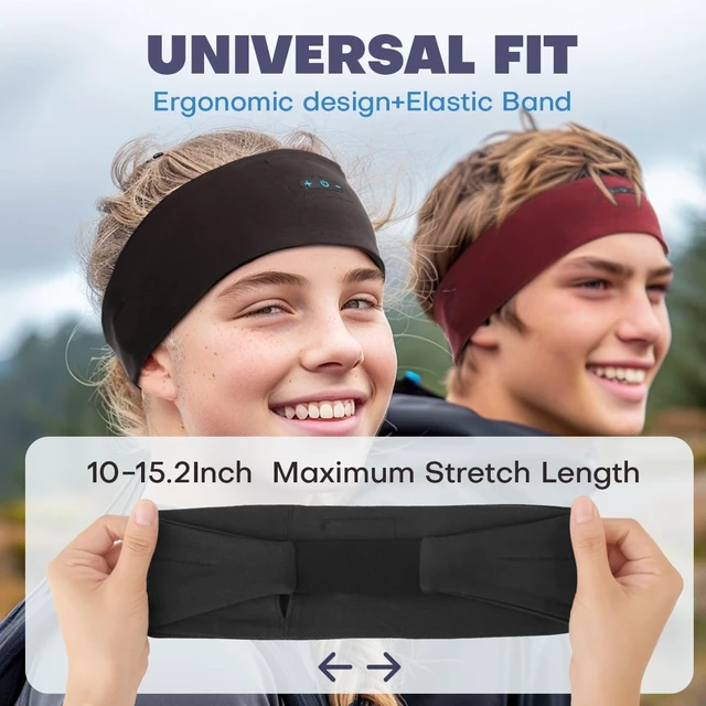 Alt view image 5 of 5 - TOPIEI Sleep Headphones Bluetooth Headband for Side Sleeper 2-Pack, 17H Playtime, Wireless Headband Headphones with HD Stereo Speakers for Workout,Running,Yoga, Ideal Gifts for Men, Women, Teen