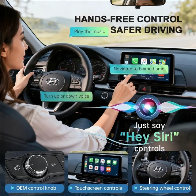 Alt view image 3 of 5 - INNAFELX 2-in-1 Wireless CarPlay Adapter for iPhone & Android Devices