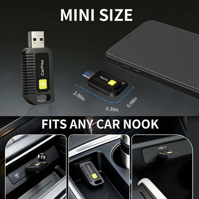 Alt view image 4 of 5 - INNAFELX 2-in-1 Wireless CarPlay Adapter for iPhone & Android Devices