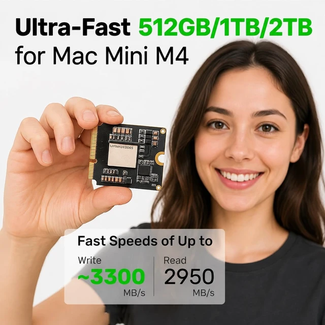 Alt view image 2 of 5 - Budsyvox Mac mini M4 SSD 2TB Replacement Upgrade for Mac mini M4