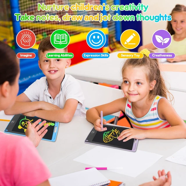 Alt view image 4 of 5 - 24 Pack LCD Writing Tablet for Kids 8.5 inch LCD Writing Board Erasable Colorful Doodle Board Drawing Tablet Educational Learning Toys Birthday Gifts for Kids Age 3 4 5 6 7 8 9(Rounded Corner)