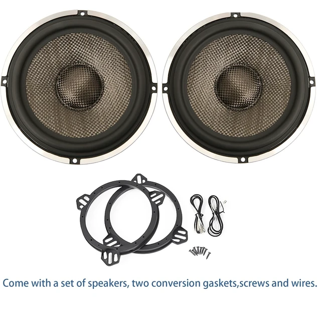 Alt view image 5 of 5 - Amagkon 6.5Inch Two Way Mid-Bass Car Sound Speaker, Carbon Fiber Cone, 300Watt Max, 4Ohm,91dB, Full Range, High-Efficiency Speaker, Set of 2