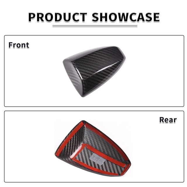 Alt view image 4 of 5 - Car Exterior Roof Shark Fin Antenna Trim Cover,Fit for Nissan GTR R35 2008-2016,Real Hard Carbon Fiber Auto Decoration Accessories (Black Carbon Fiber)