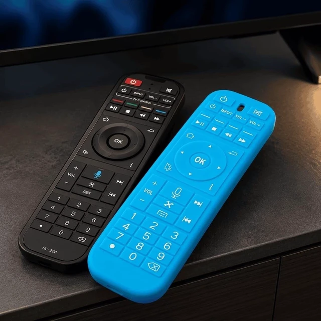 Alt view image 5 of 5 - RC-200 Remote Control for S5 S6 S7 PRO MAX Ultra, Black with Blue Silicone Protective Cover, Voice Control, Numeric Keypad (Remote + case)