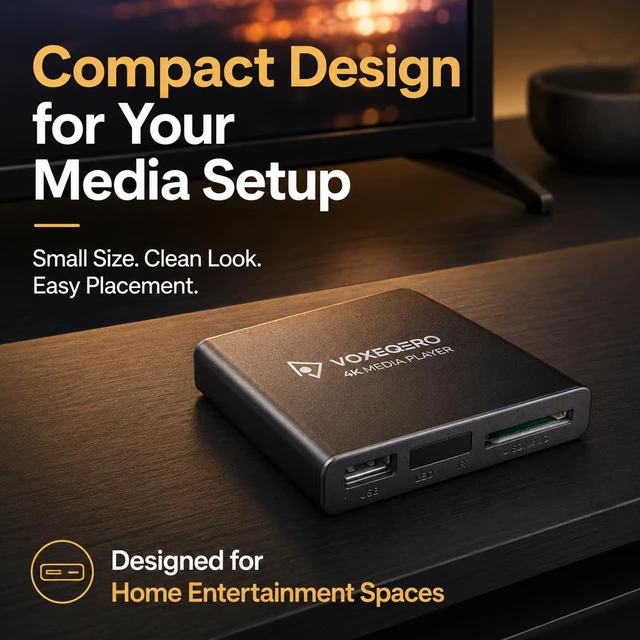 Alt view image 2 of 5 - 4K Media Player for TV, USB SD Playback, HDMI AV Output, Auto Resume