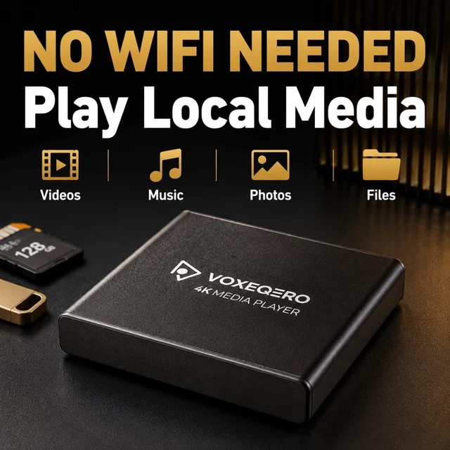 Alt view image 3 of 5 - 4K Media Player for TV, USB SD Playback, HDMI AV Output, Auto Resume