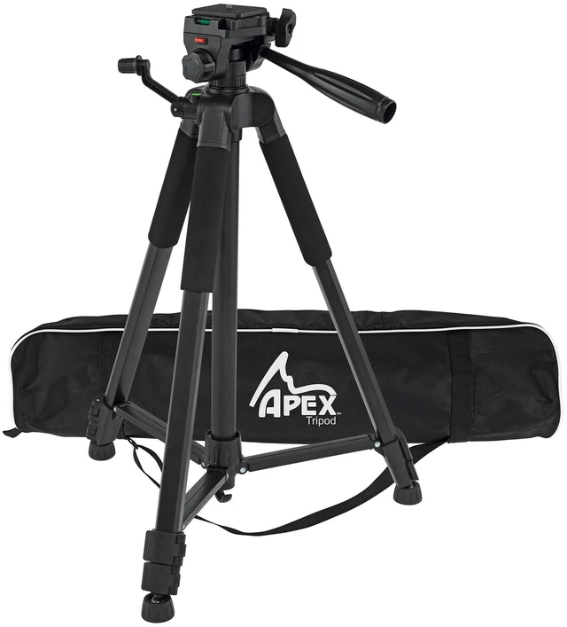 Main image of Creative Mark Apex Tripod for Camera - Lightweight Aluminum Camera Tripod Stand with 360 Pan, 90 Forward Backward & Side Tilt, Adjustable Height, Quick-Release Plate and Nylon Carrying Case