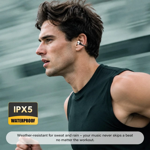 Alt view image 5 of 5 - UZKO Clip-On Earbuds,Three Audio Modes,Bluetooth 6.0 Wireless Earbuds