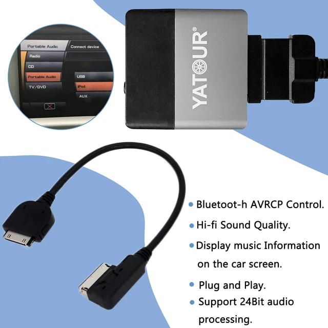 Alt view image 4 of 5 - Bluetooth Car Music Adapter Interface Compatible for A3 A4 A5 A6 A7 Q3 Q5 Q7 A8 TT A1 S3 S4 S5 S6 S7 S8 with MMI 3G/3G+ System 09-2020