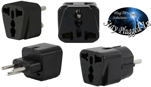 Alt view image 3 of 5 - US to South Africa Travel Adapter Plug for USA/Universal to Africa Type M N D E (C/F) AC Power Plugs Pack of 4