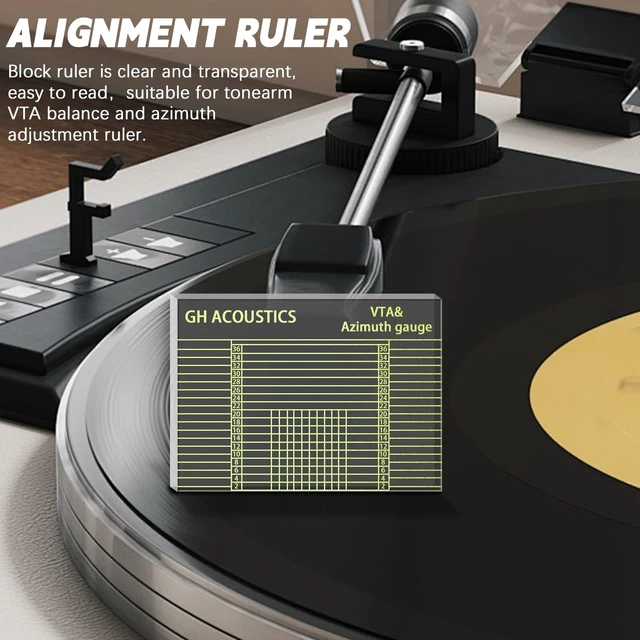 Alt view image 5 of 5 - 12-in-1 Vinyl Record Cleaning Kit,Turntable Cartridge Alignment Kit with Digital Scale,Azimuth Ruler,Alignment Protractor,Spirit Level,Velvet Brush,Stylus Brush,Record Mitts,Cleaning Cloth