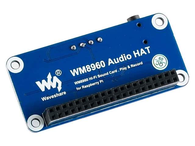 Alt view image 5 of 5 - WM8960 Audio HAT Module for Raspberry Pi 5/4B/3B+/Zero 2W/Pico W/Pico 2W