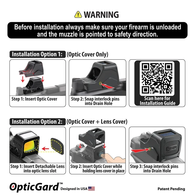 Alt view image 2 of 2 - OpticGard Scope Cover Compatible with Holosun 508T Protect Your Optic While in Action from Stray Casing and Drops Easy Snap On Shockproof Design Includes a Detachable Lens Cover for Protection FDE