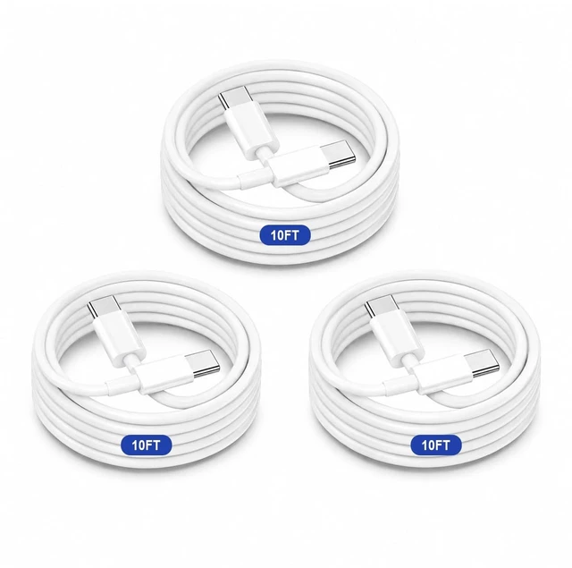 Main image of 3 FT USB C Cable Fast Charging Long Type C Cord for iPhone 17 16 15 1Pack