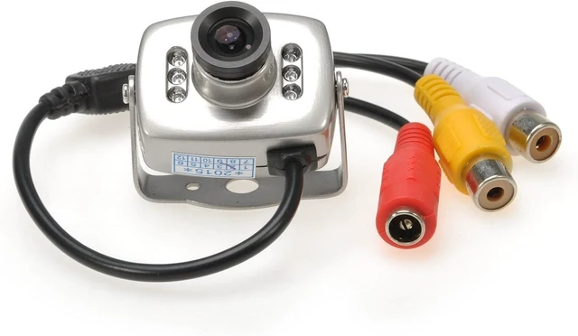 Alt view image 4 of 5 - Hengkaising 208C Mini Wired Nanny Analog Night Vision Digital Security Audio Video Surveillance CCTV Camera with CMOS 3.6mm Color Lens 6LED PAL/NTSC