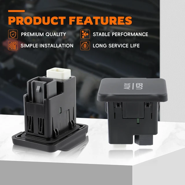 Alt view image 4 of 5 - GoaMotors 28023-9KF1A AUX Port USB Jack Compatible with Nissan