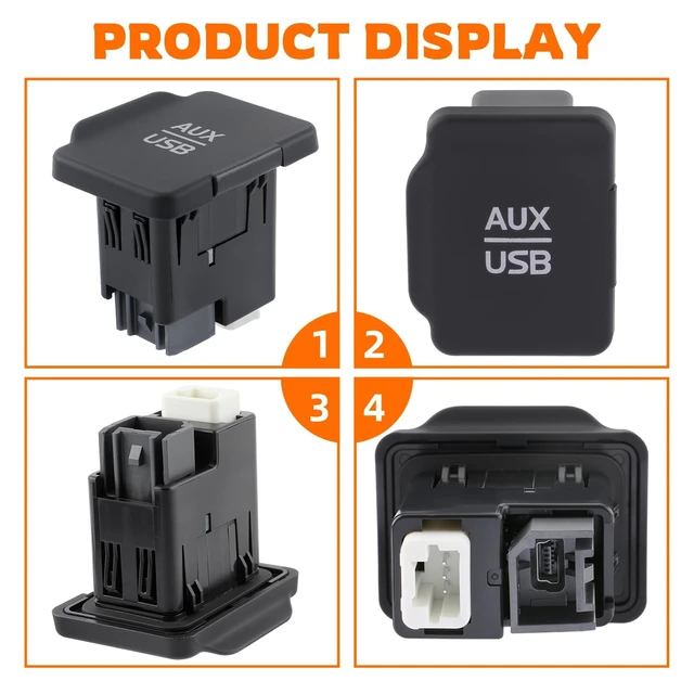 Alt view image 5 of 5 - GoaMotors 28023-9KF1A AUX Port USB Jack Compatible with Nissan