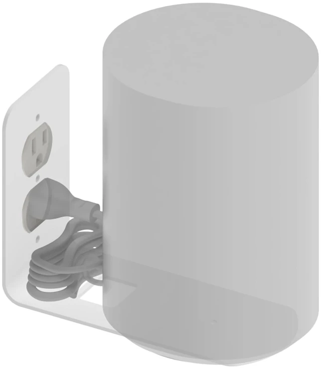 Main image of Kestrel Designs Outlet Shelf Speaker Mount - Heavy Duty Shelf Holds Devices up to 12 lbs - DIY Install Works with Standard Outlets - Perfect for Sonos & Other Smart Speakers (White)