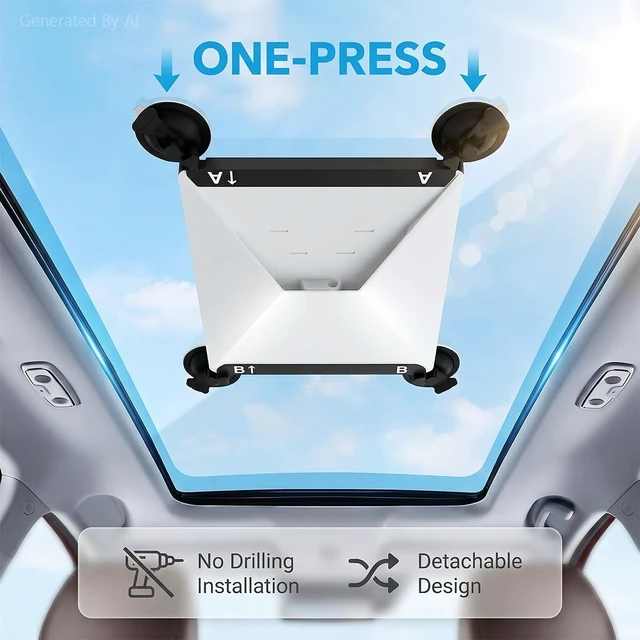 Alt view image 2 of 5 - YAQAERIO Starlink Mini Car Mount