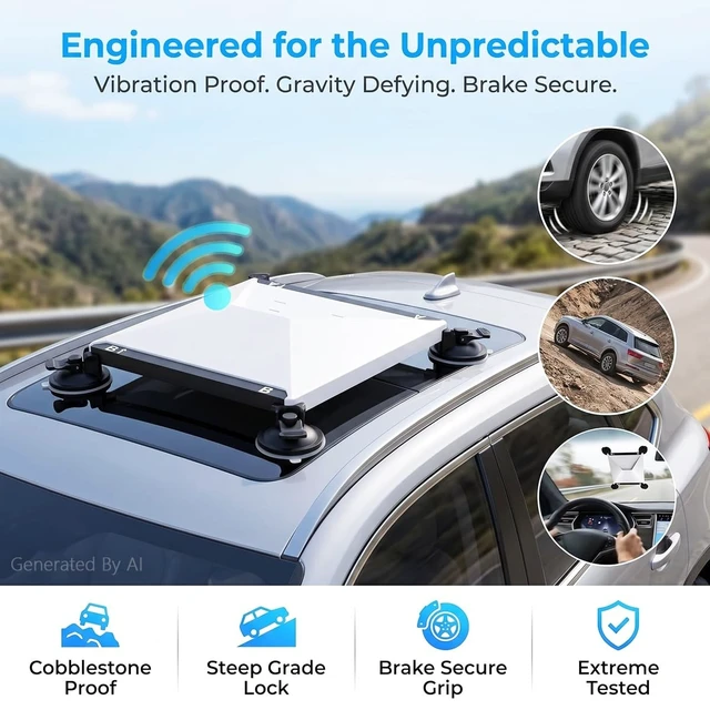 Alt view image 5 of 5 - YAQAERIO Starlink Mini Car Mount